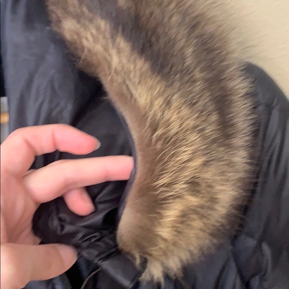 Coach down jacket with removable real fur collar - Picture 5 of 6